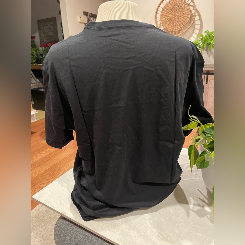 NWT Goodthreads Men's SlimFit Short Sleeve 100% Cotton Black Crew Neck Shirt - Picture 2 of 10